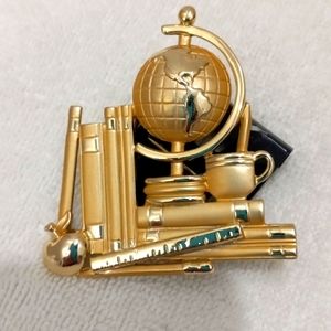 Teachers pin 2" X 2.5" Goldtone